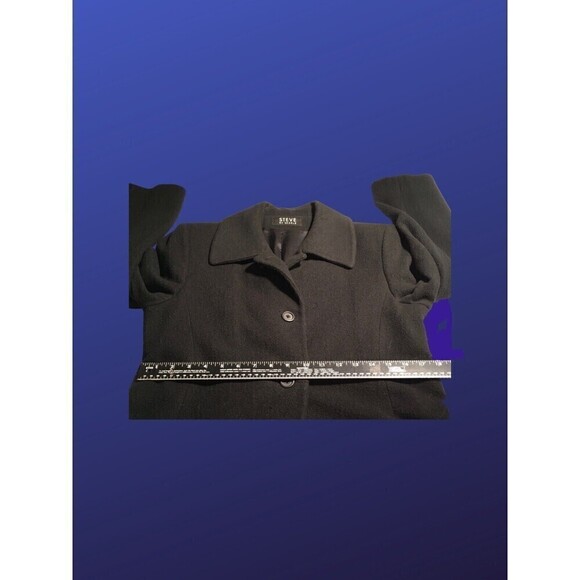 STEVE by SEARLE Wool/Cashmere XLongWinter Overcoat, BLACK, Size M, Pre-owned,EUC - Picture 6 of 9